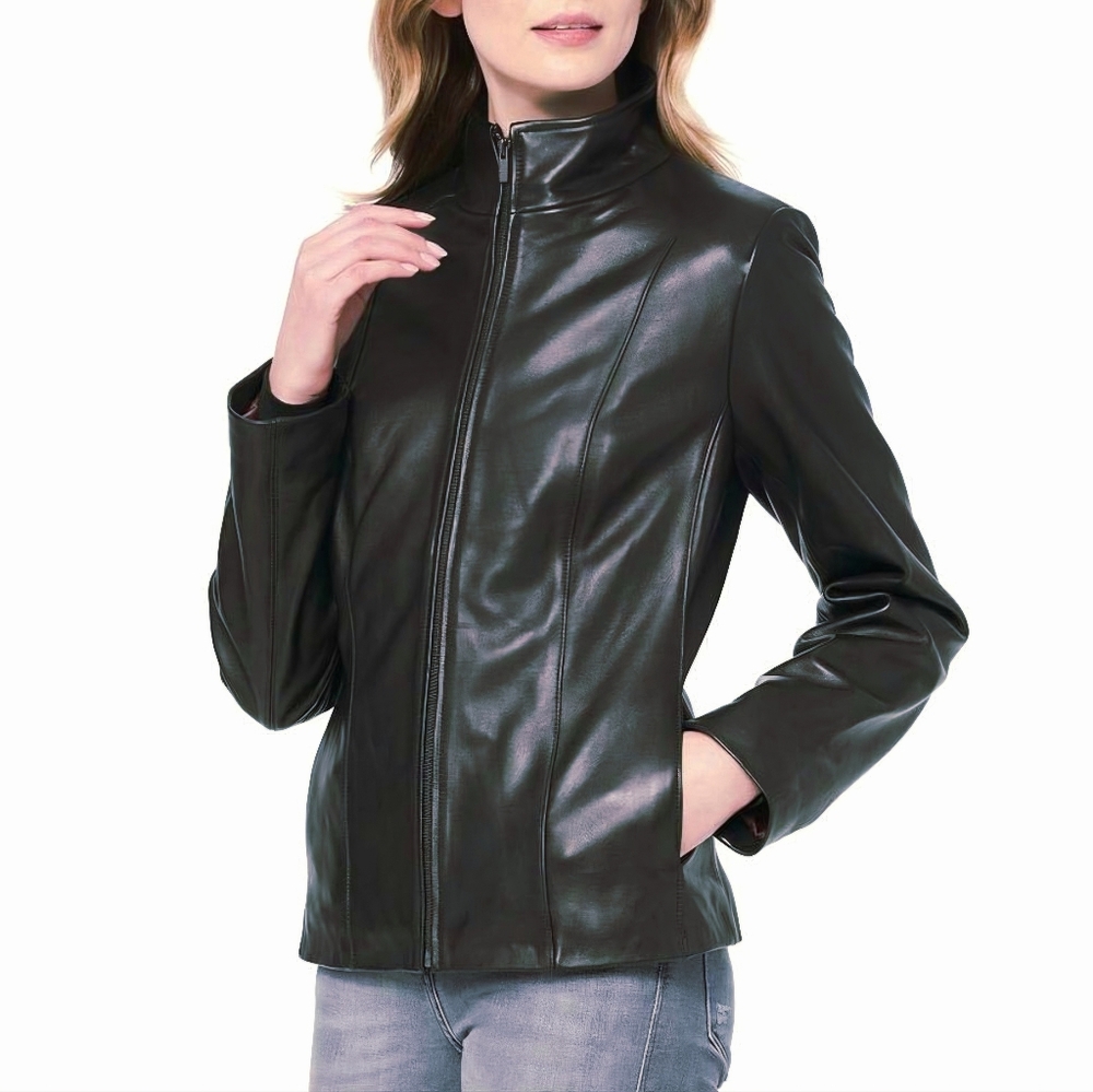 Wilsons leather lambskin M.Julian scuba jacket S